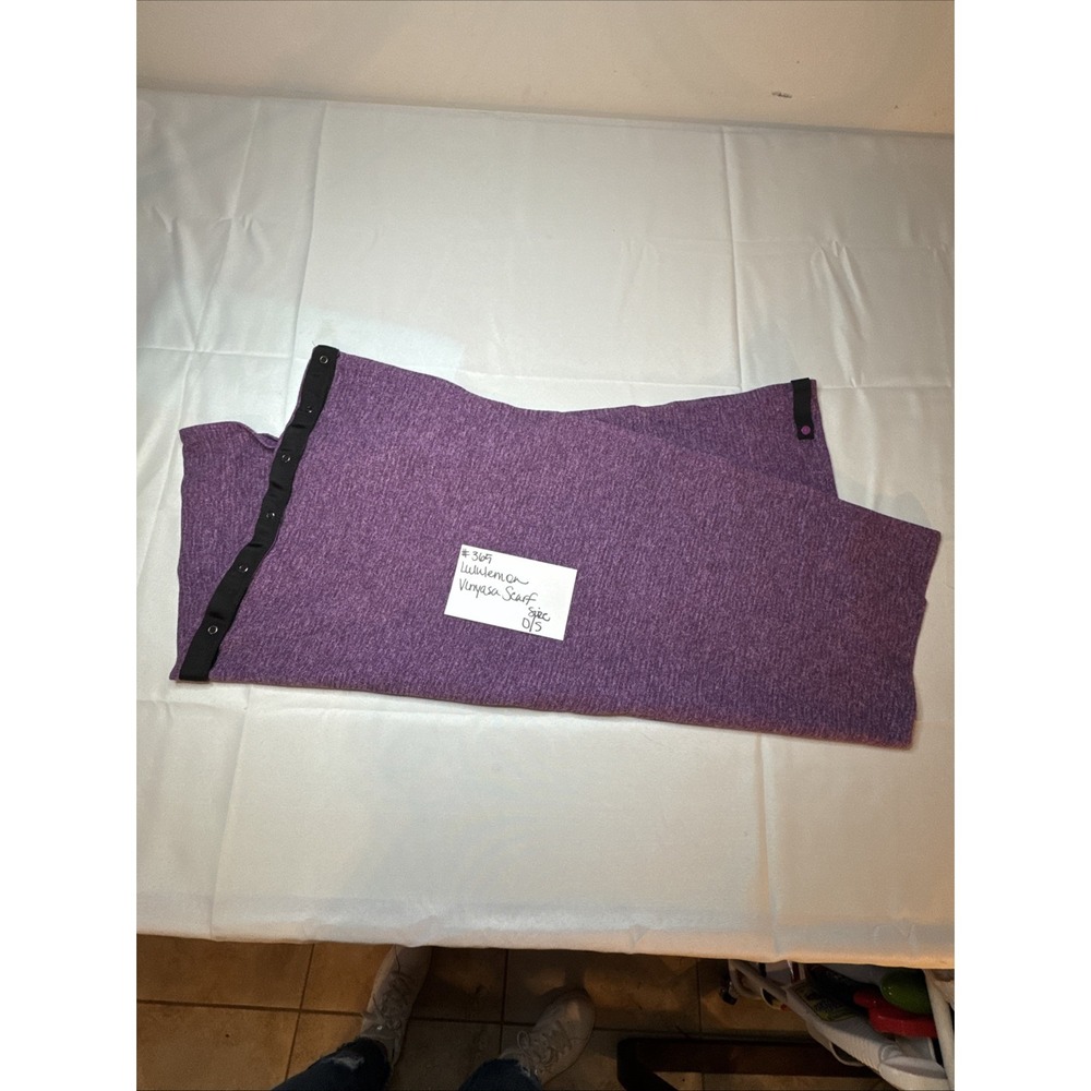 Lululemon Vinyasa Wrap Stripe Charcoal Grape Rulu Wrap One Size
